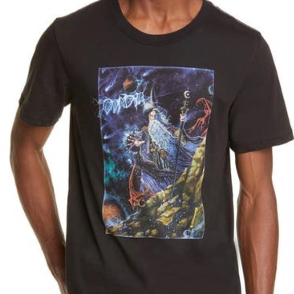 Ovadia & Sons Dark Wizard Graphic T-Shirt in Black - Picture 1 of 6